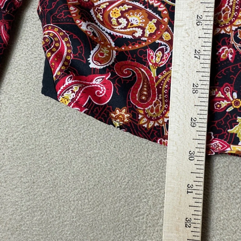 SILVER STONE Collection Modern Fit Men's Long Sleeve Button Down Shirt L Paisley